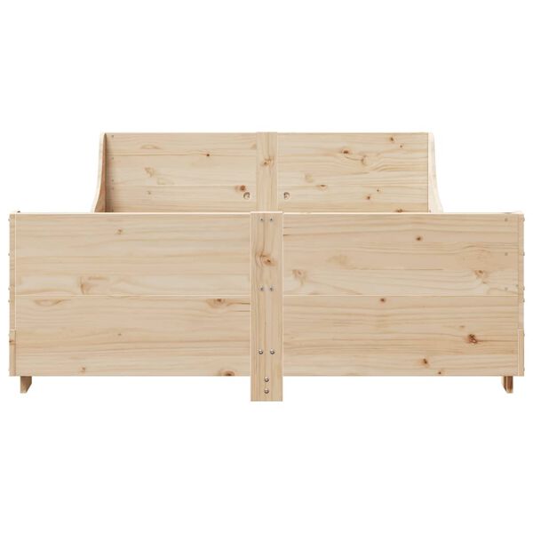 vidaXL Cadre de lit sans matelas 135x190 cm bois de pin massif