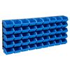vidaXL Kit de bacs de stockage et panneaux muraux 48 pcs Bleu et noir