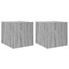 vidaXL Meubles TV muraux et lumi&egrave;res LED 2pcs sonoma gris 30,5x35x30cm