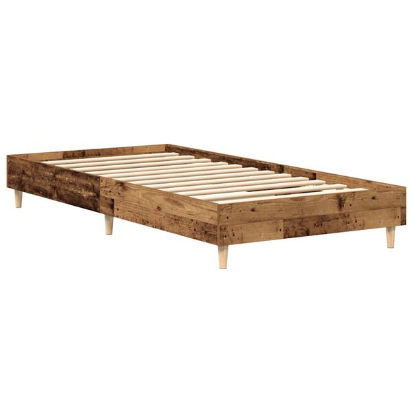 vidaXL Cadre de lit sans matelas vieux bois 75x190 cm bois ing&eacute;nierie