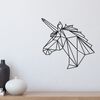Homemania D&eacute;coration murale Licorne 53x50 cm Acier Noir