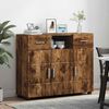 vidaXL Cabinet en Bois avec tiroir Ch&ecirc;ne fum&eacute; 88,5 x 30,5 x 73 cm