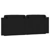 vidaXL Coussin de t&ecirc;te de lit Viana noir et blanc 120 cm similicuir