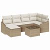 vidaXL Ensemble de Canap&eacute;s 7 pc Beige polyrotin