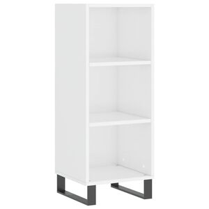 vidaXL Buffet blanc brillant 34,5x32,5x90 cm bois d'ing&eacute;nierie
