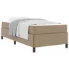 vidaXL Cadre de lit avec matelas Cappuccino 90 x 190 cm tissu