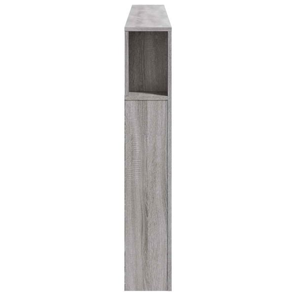 vidaXL Tête de lit à LED sonoma gris 200x18,5x103,5 cm bois ingénierie