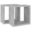 vidaXL &Eacute;tag&egrave;res cube murales 2 pcs Gris b&eacute;ton 26x15x26 cm