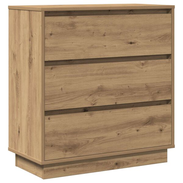 vidaXL Cabinet de chevet avec tiroir Ch&ecirc;ne artisanal 71 x 34,5 x 75 cm