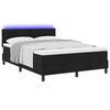 vidaXL Lit &agrave; ressorts avec matelas Noir 140 x 200 cm tissu