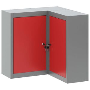 vidaXL Cabinet à Outils avec étagère Rouge et gris 55 x 55 x 55 cm