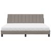 vidaXL Lit avec matelas Hanko taupe 180x200 cm tissu
