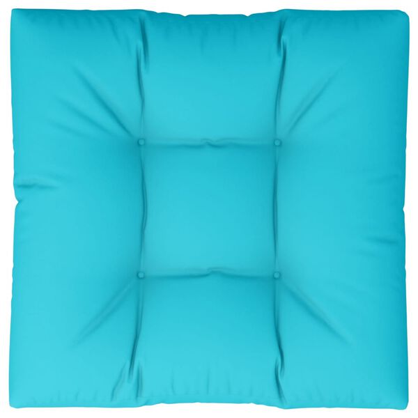 vidaXL Coussin de palette turquoise 70x70x12 cm tissu