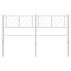 vidaXL T&ecirc;te de lit m&eacute;tal blanc 140 cm