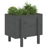vidaXL Jardinière gris 62x50x57 cm bois massif de pin