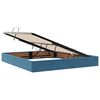 vidaXL Lit de Rangement avec matelas Bleu fonc&eacute; 180 x 200 cm Velours