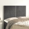vidaXL T&ecirc;te de lit Gris fonc&eacute; 144 x 5 x 118/128 cm Velours