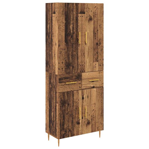 vidaXL Haut Armoire Bois Ancien 69,5 x 34 x 180 cm Bois d'ing&eacute;nierie