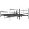 vidaXL Cadre de lit métal sans matelas avec pied de lit noir 183x213cm