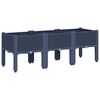 vidaXL Jardini&egrave;re avec pieds bleu gris 120x40x42 cm PP