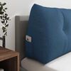 vidaXL Coussin de Dos Bleu 180 x 24 x 50 cm tissu