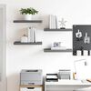 vidaXL Étagère murale flottante 4 pcs Gris brillant 50x23x3,8 cm MDF