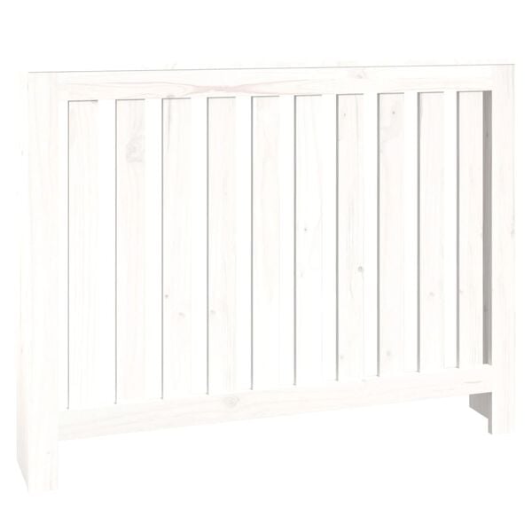 vidaXL Cache-radiateur Blanc 108,5x19x84 cm Bois massif de pin