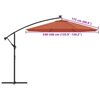 vidaXL Tissu de remplacement pour parasol d&eacute;port&eacute; Terre cuite 350 cm