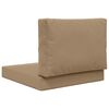 vidaXL Coussin de canap&eacute; d'ext&eacute;rieur 2 pcs Taupe Polyester