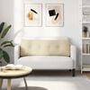 vidaXL Coussin de Dos Cr&egrave;me 140 x 24 x 50 cm tissu