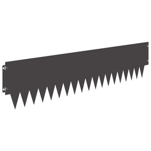 vidaXL Bordure de Pelouse 30 pc 103 x 25 cm Acier Noir