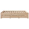 vidaXL Cadre de lit sans matelas avec tiroirs 150x200 cm bois de pin