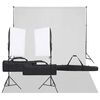 vidaXL Kit de studio photo avec &eacute;clairage et toile de fond