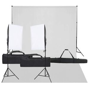 vidaXL Kit de studio photo avec &eacute;clairage et toile de fond