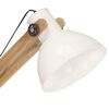 vidaXL Lampadaire Blanc Bois de manguier massif E27