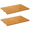 vidaXL Tapis de bain Uni Marron 60 x 40 cm bois