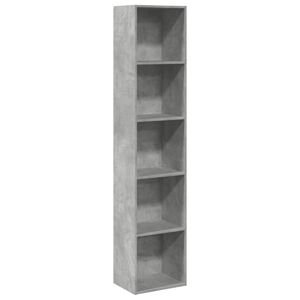 vidaXL Biblioth&egrave;que gris b&eacute;ton 40x30x189 cm bois d'ing&eacute;nierie