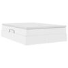 vidaXL Lit avec rangement et matelas Blanc 140 x 200 cm Simili cuir