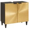 vidaXL Armoire d'&eacute;vier avec &eacute;tag&egrave;re Noir et or 62 x 33 x 58 cm