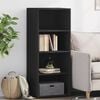 vidaXL Buffet haut noir 50x41x124 cm bois d'ing&eacute;nierie