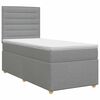 vidaXL Lit boxspring avec matelas Gris clair 100 x 200 cm Tissu