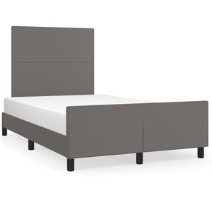 vidaXL Cadre de lit sans matelas gris 120x190 cm similicuir
