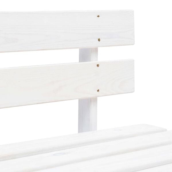 vidaXL Canap&eacute; central palette de jardin Blanc Bois de pin impr&eacute;gn&eacute;