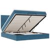 VidaXL Cadre de lit ottoman avec matelas bleu fonc&eacute; 160x200 cm velours