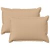 vidaXL Housse de coussin 2 pc HOUTEN Cr&egrave;me 30 x 50 cm Lin synth&eacute;tique