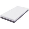 vidaXL Matelas Blanc et Gris 90 x 200 cm Tissu jacquard