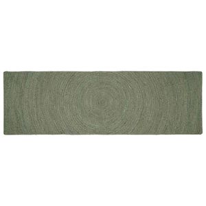vidaXL Tapis de surface Vert olive 80 x 200 cm Jute
