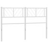 vidaXL T&ecirc;te de lit de remplacement m&eacute;tal blanc 140 cm
