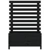 vidaXL Jardini&egrave;re avec support noir 79x39,5x114 cm bois de pin massif