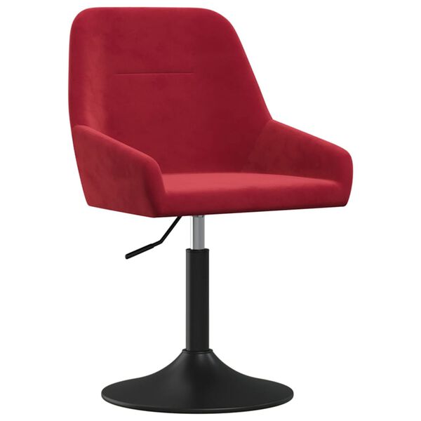 vidaXL Chaise pivotante de salle &agrave; manger Rouge bordeaux Velours